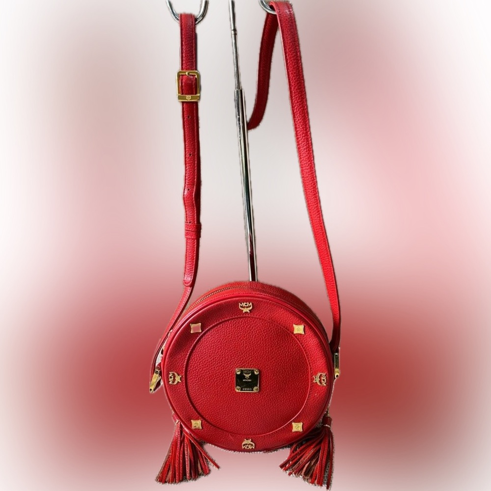 MCM Scarlet Round Crossbody Bag/ free gift w purchase